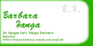 barbara hanga business card